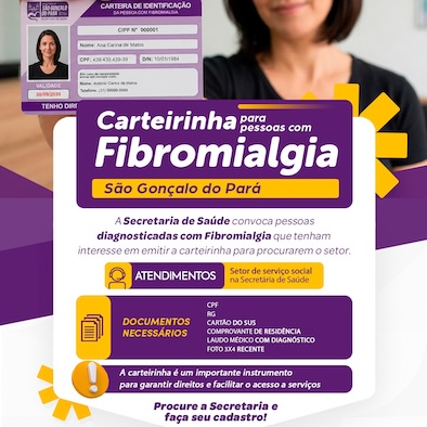 Carteirinha para pessoas com Fibromialgia
